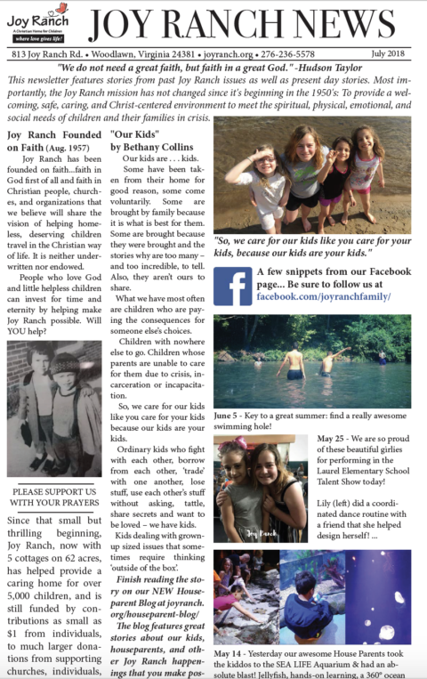 Summer Newsletter