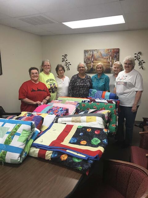 Skyview Baptist Church Ladies Give Quilts