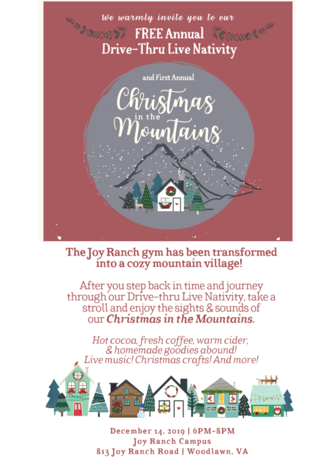 Live Nativity & Christmas in the Mountains – December 14